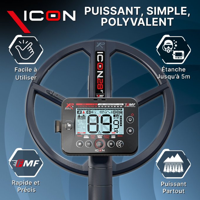 Détecteur XP ICON - RC - 28 FMF - WSA XL ST