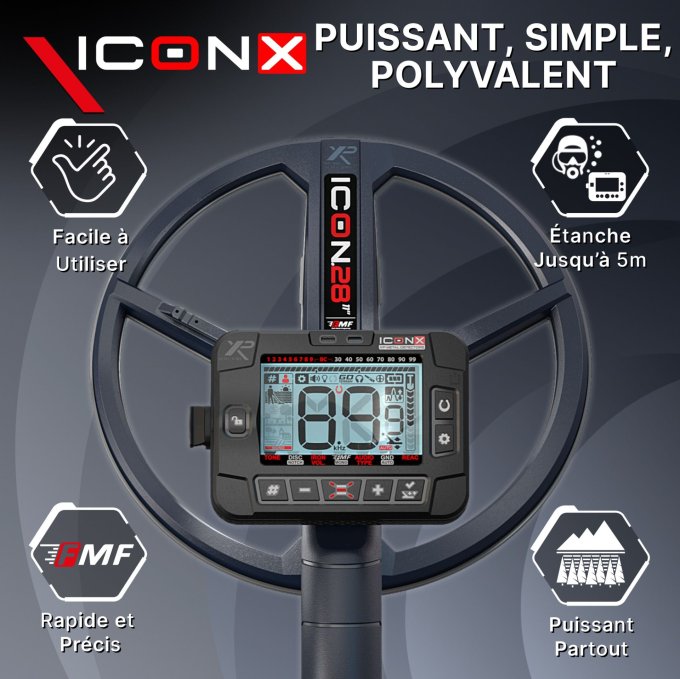 Détecteur XP ICONX - RC - 28 FMF - WSA XL ST  