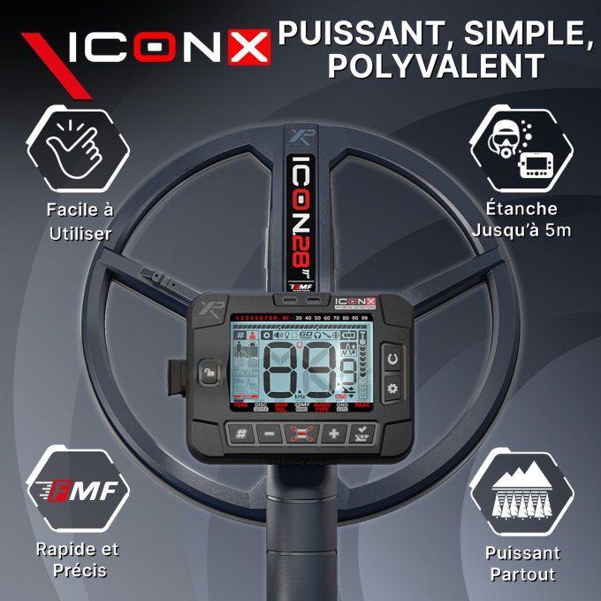 Détecteur XP ICONX - RC - 28 FMF - WSA ST 