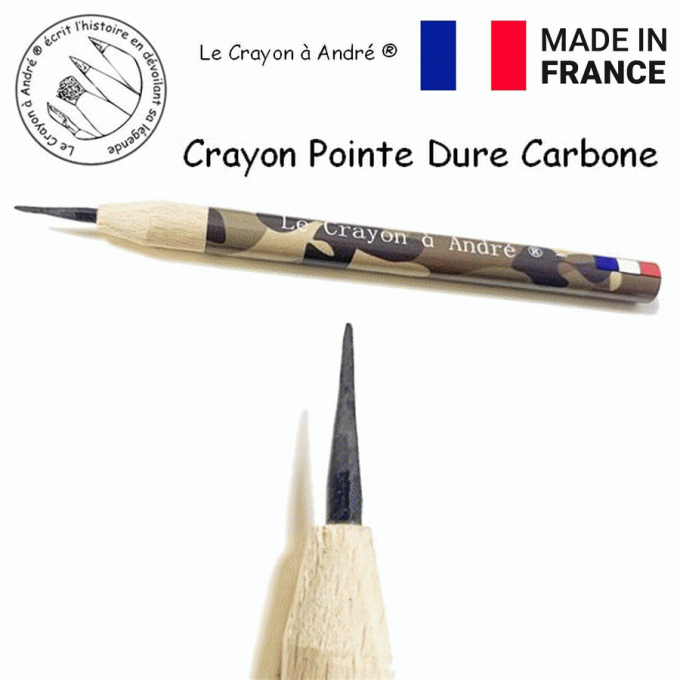 CRAYON POINTE DURE ACIER ( carbone ) / CRAYON À ANDRÉ ®