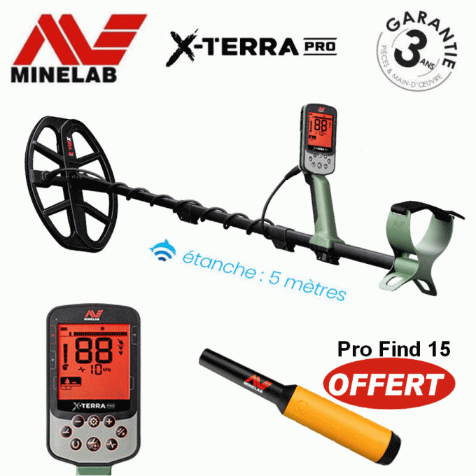 Détecteur Minelab X-TERRA Pro - + Profind 15