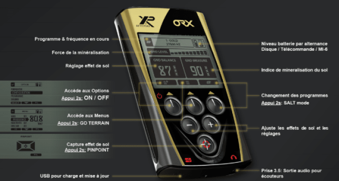 DÉTECTEUR DE MÉTAUX ORX  - D 22 X35 - 