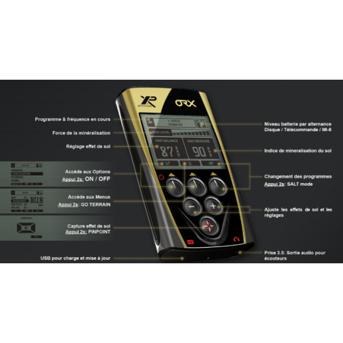 DÉTECTEUR DE MÉTAUX XP ORX lite - Elliptique HF 24/13cm
